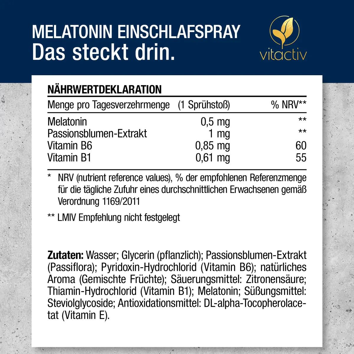 Melatonina Spray per il sonno - Frutti misti - 50 ml