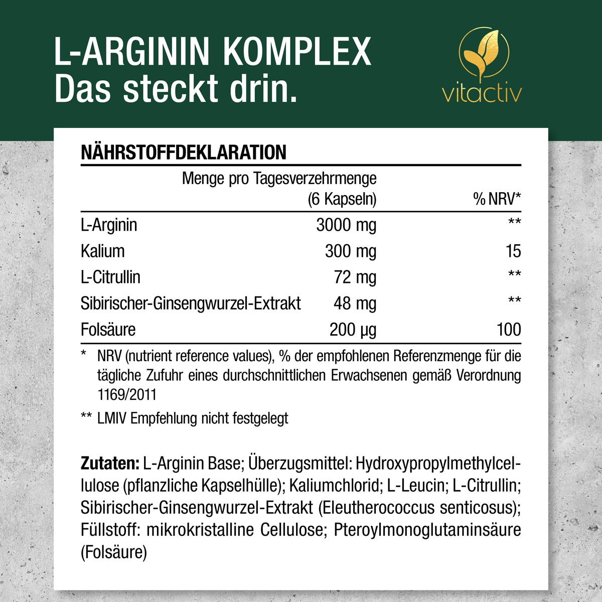 L-ARGININ KOMPLEX Kapseln