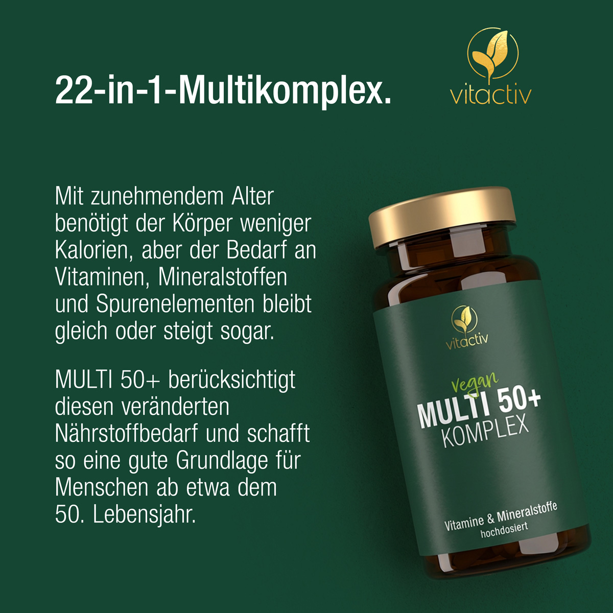 MULTI 50+ cápsulas multivitamínicas con minerales
