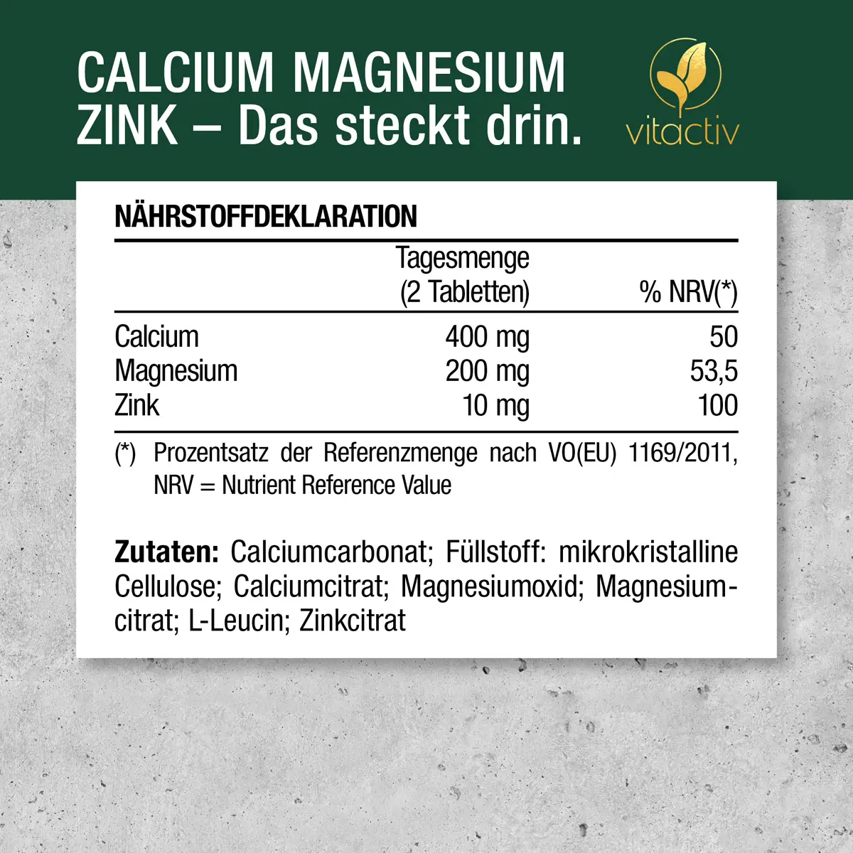 CALCIUM + MAGNESIUM + ZINK