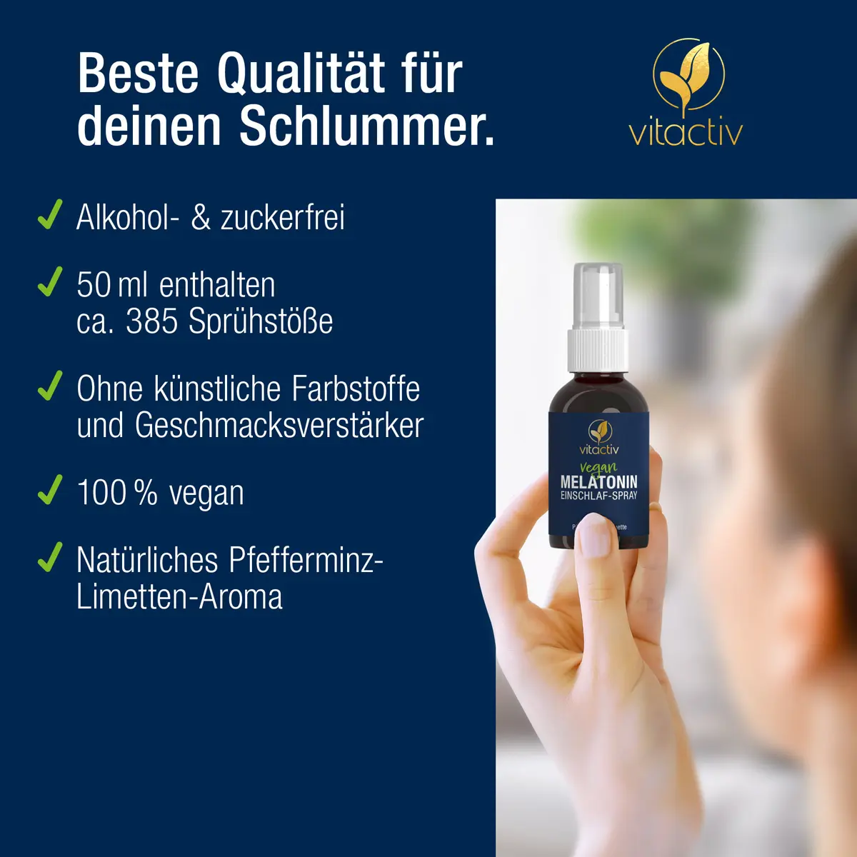 Melatonina Spray per il sonno - Menta piperita e lime - 50 ml