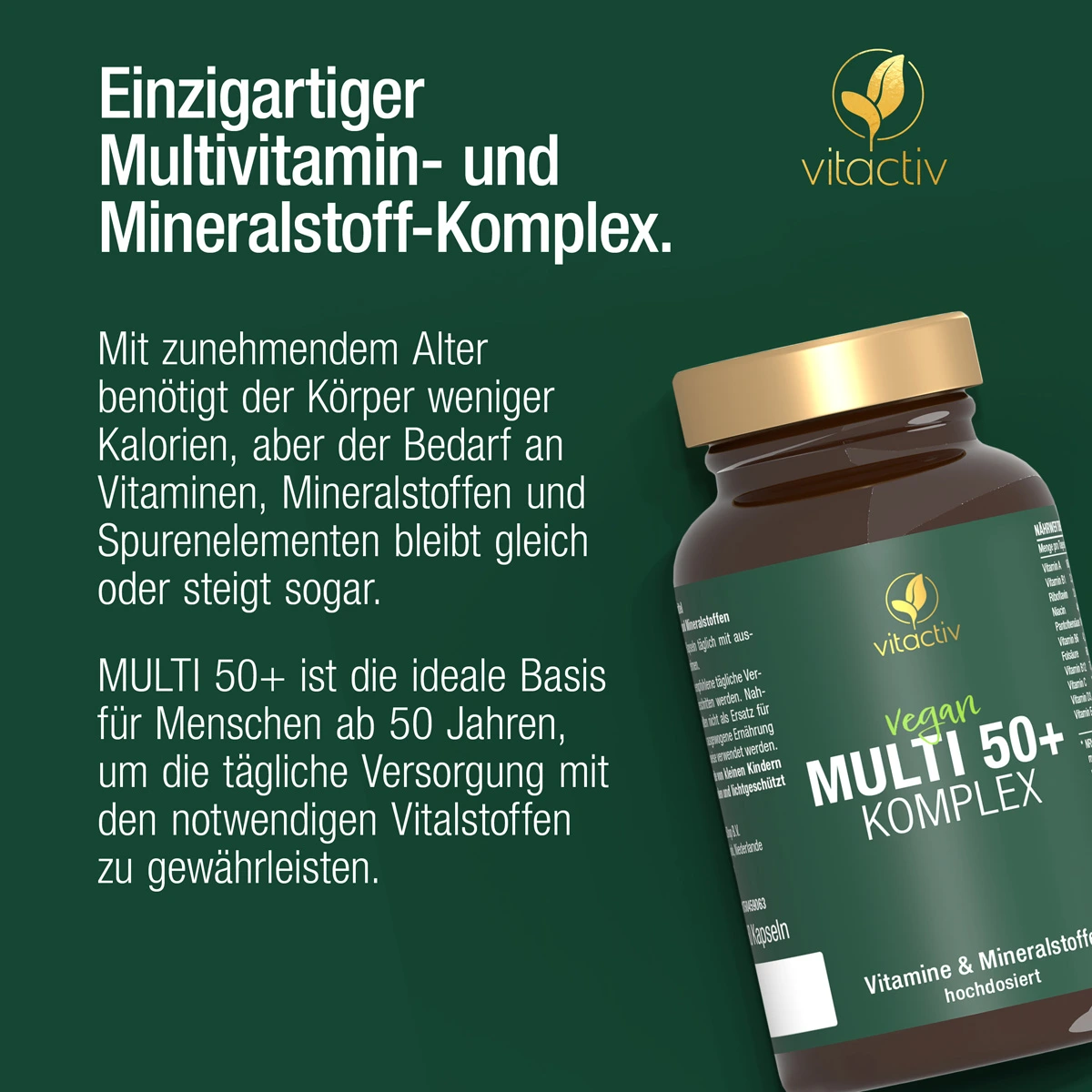 MULTI 50+ Gélules multivitaminées avec minéraux