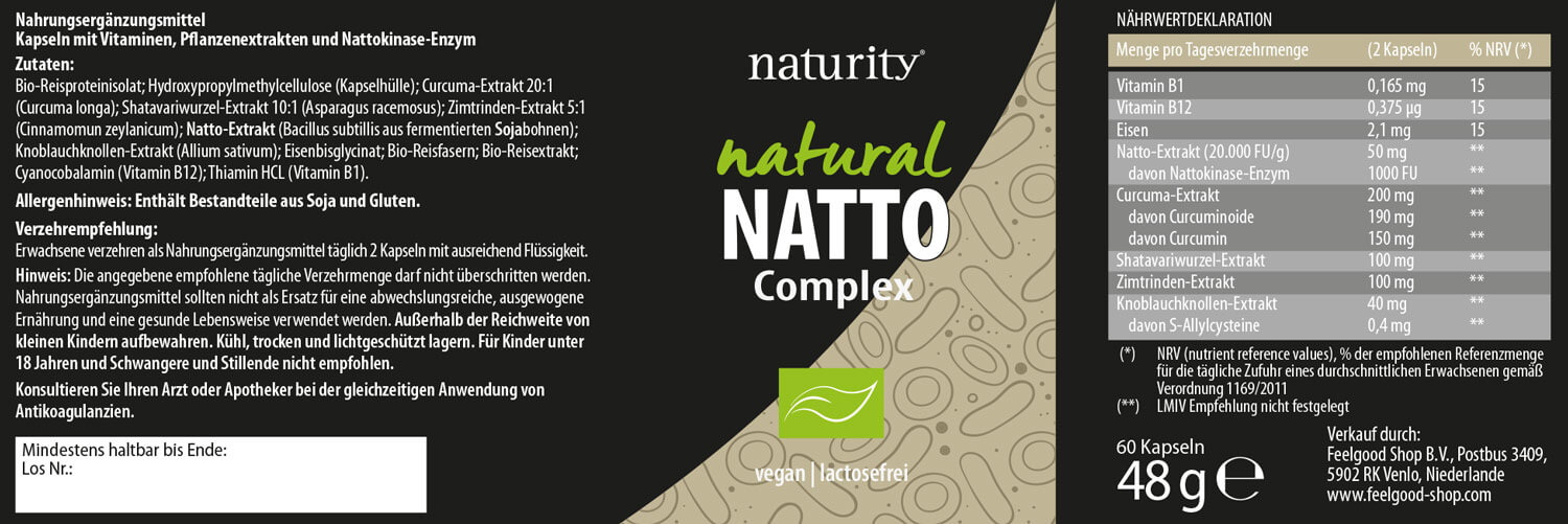 NATTO Complex Etikett