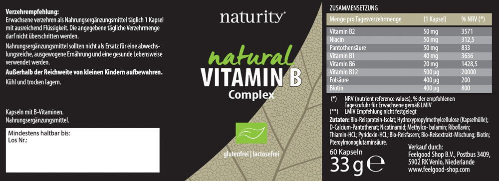 VITAMIN B Complex Etikett
