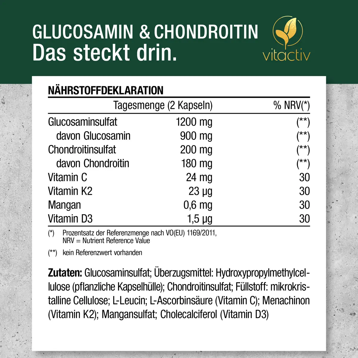 GLUCOSAMIN & CHONDROITIN Kapseln