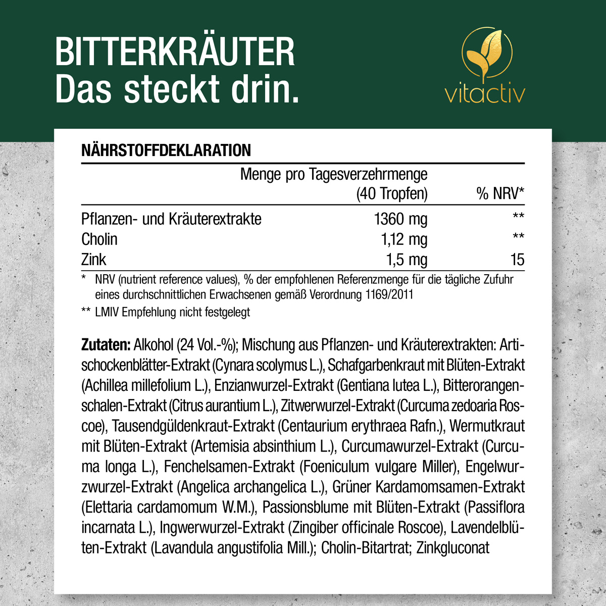 BITTERKRÄUTER – Bitterstoffe Tropfen