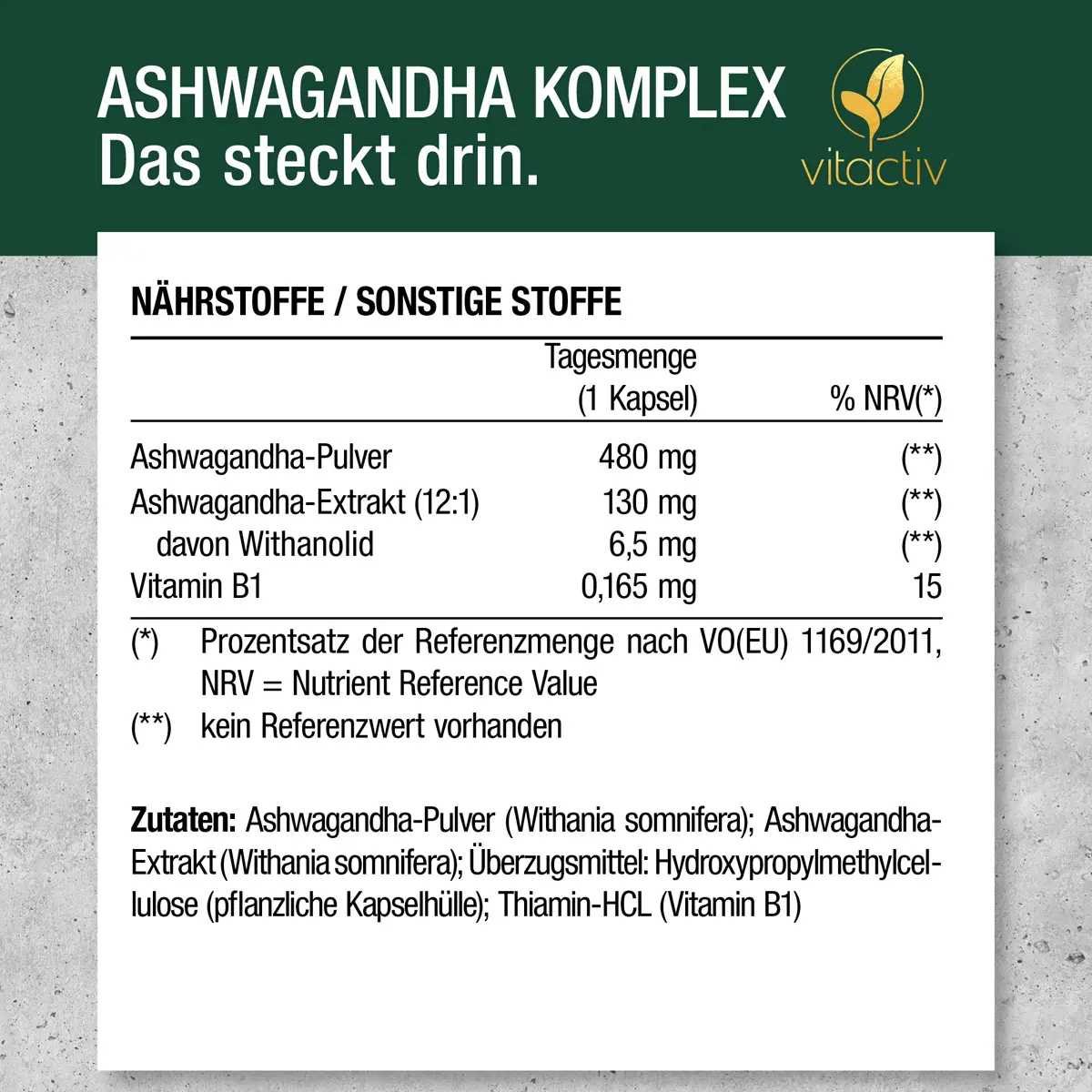 ASHWAGANDHA KOMPLEX Kapseln