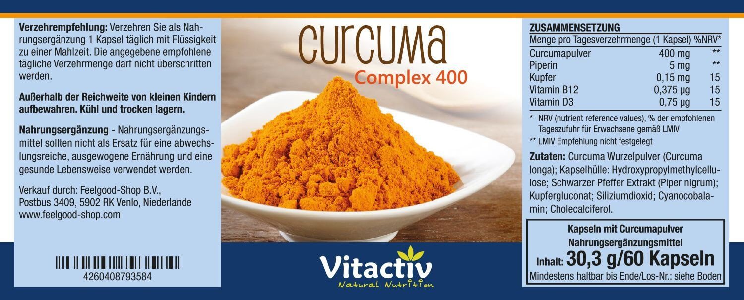 CURCUMA Complex 400 Etikett