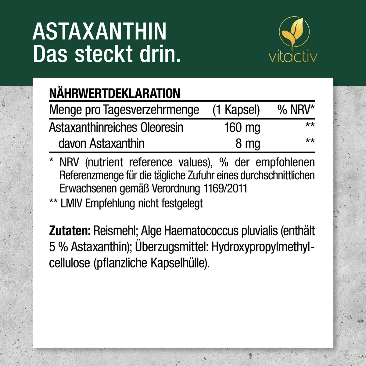 ASTAXANTHIN capsule 8 mg