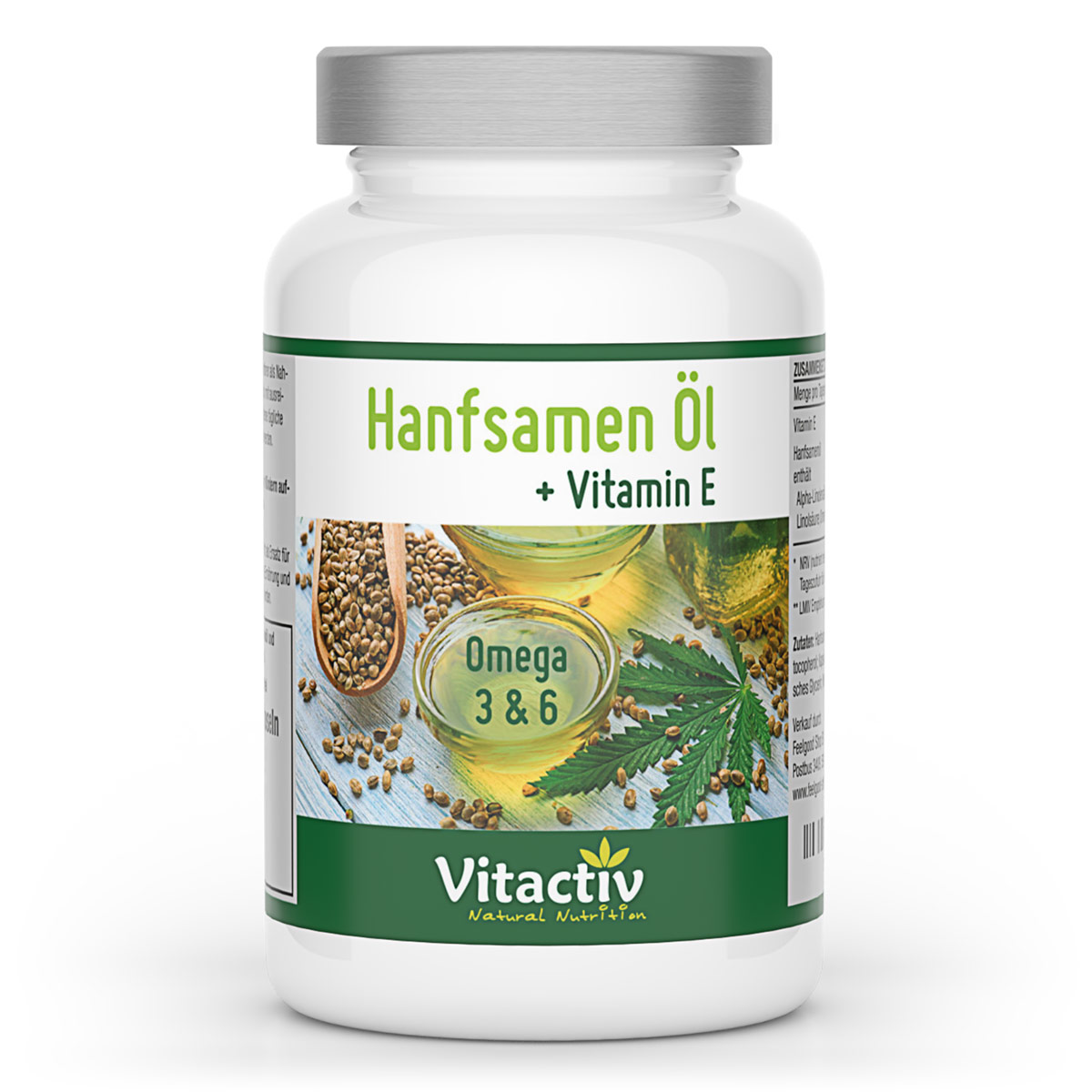 HANFSAMEN Öl + Vitamin E Produktverpackung