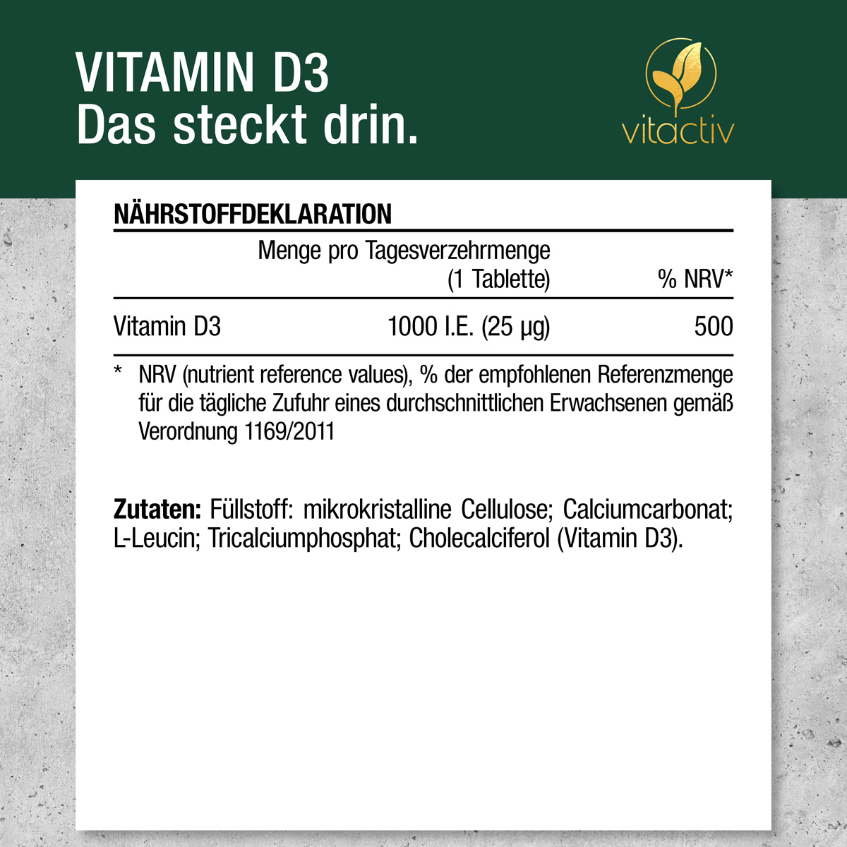VITAMIN D3 Tabletten