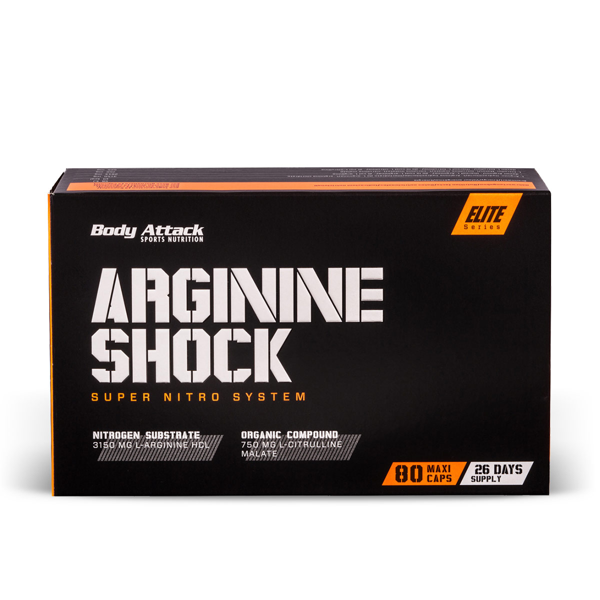 ARGININE SHOCK, 80 Caps Produktverpackung