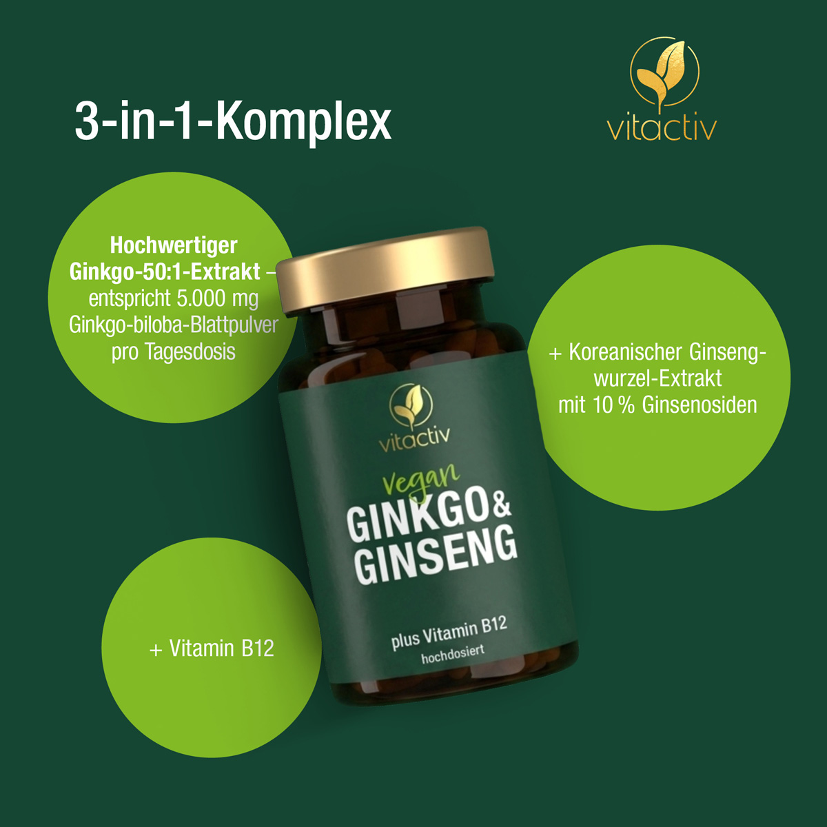 GINKGO & GINSENG + B12