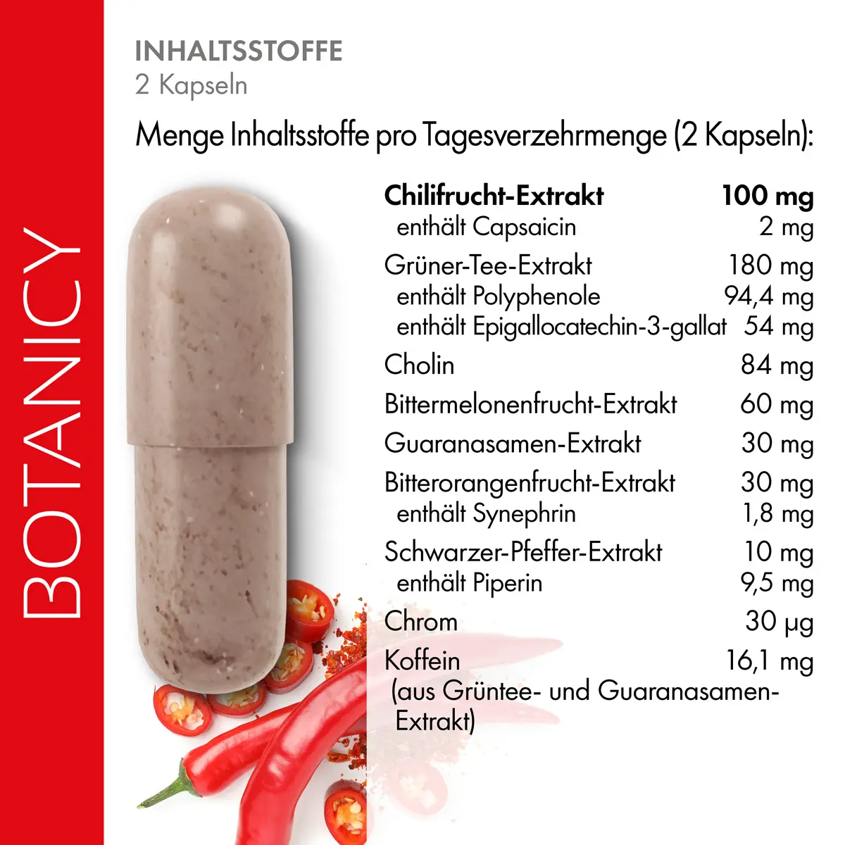 RED CHILI BURNER - Capsaicin Kapseln mit Capsimax