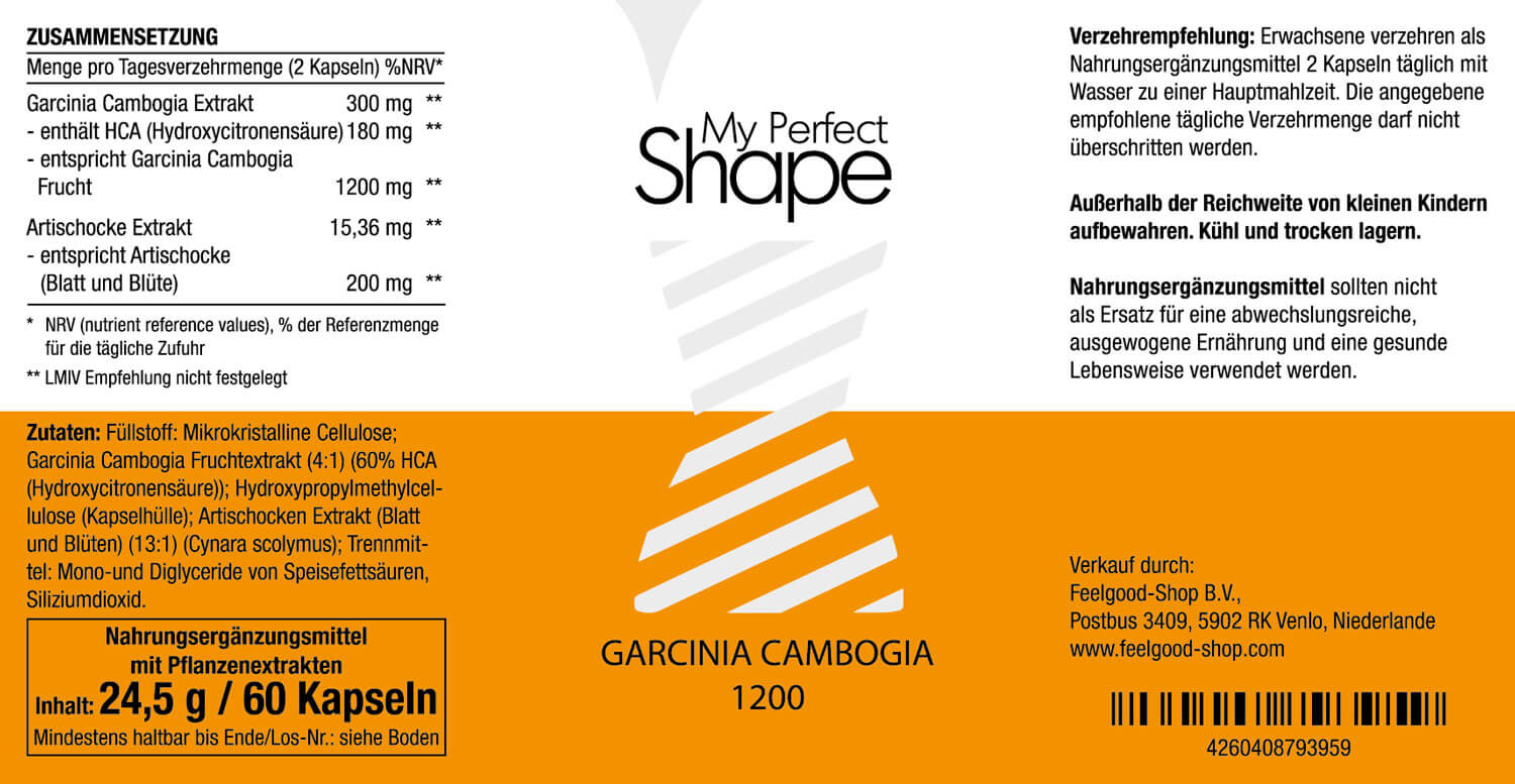 GARCINIA CAMBOGIA 1200 Etikett