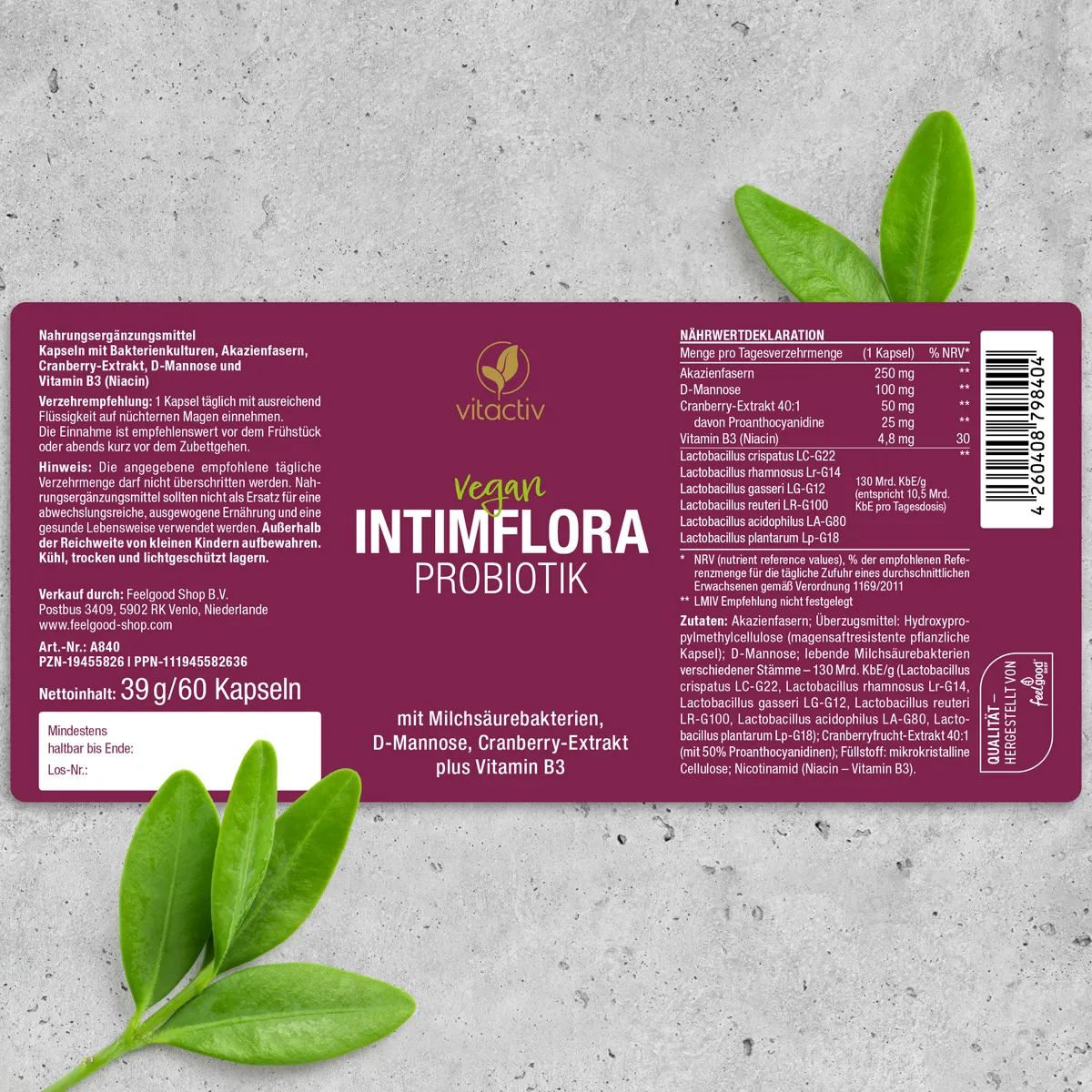 INTIMFLORA PROBIOTIK - Milchsäurebakterien