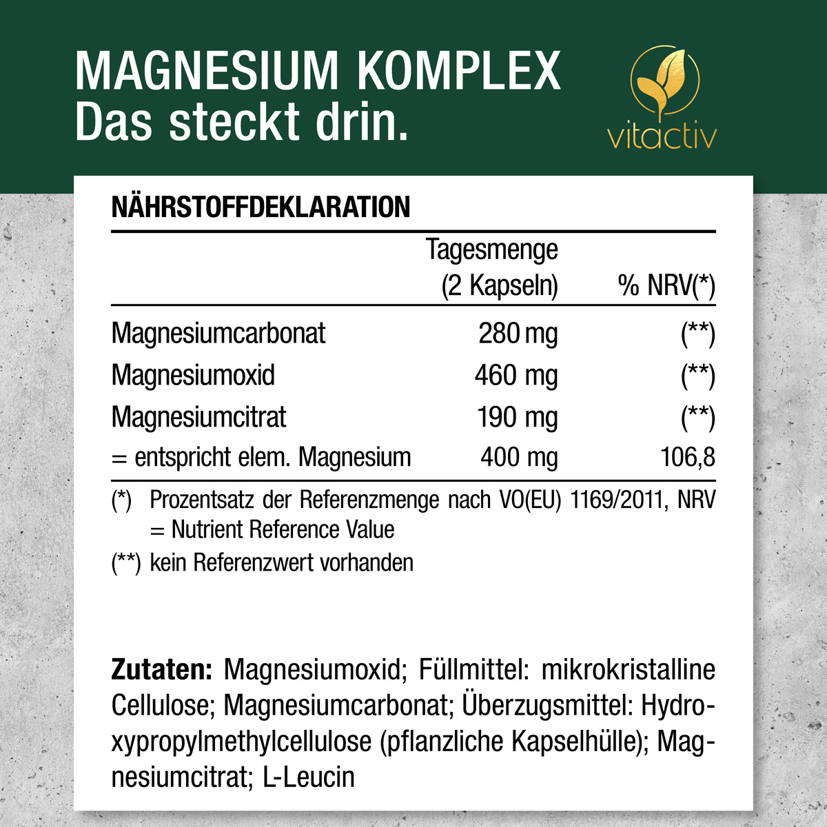 MAGNESIUM COMPLEXE en gélules