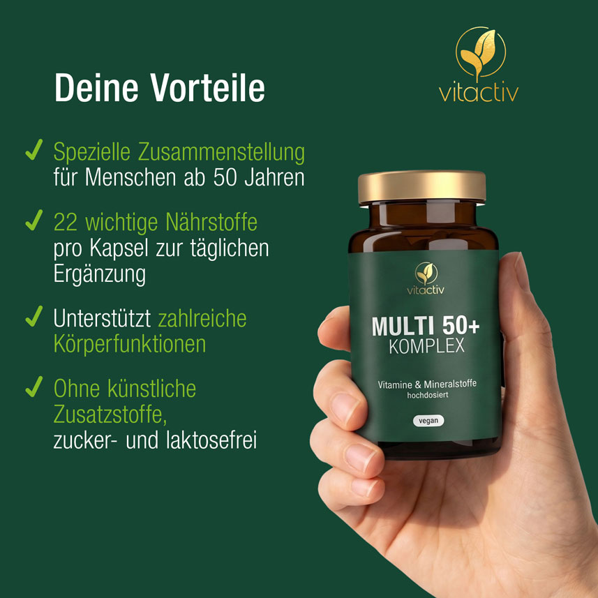 MULTI 50+ Multivitamin Kapseln mit Mineralstoffen