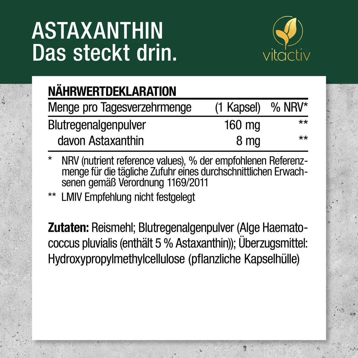 ASTAXANTHIN Kapseln 8 mg