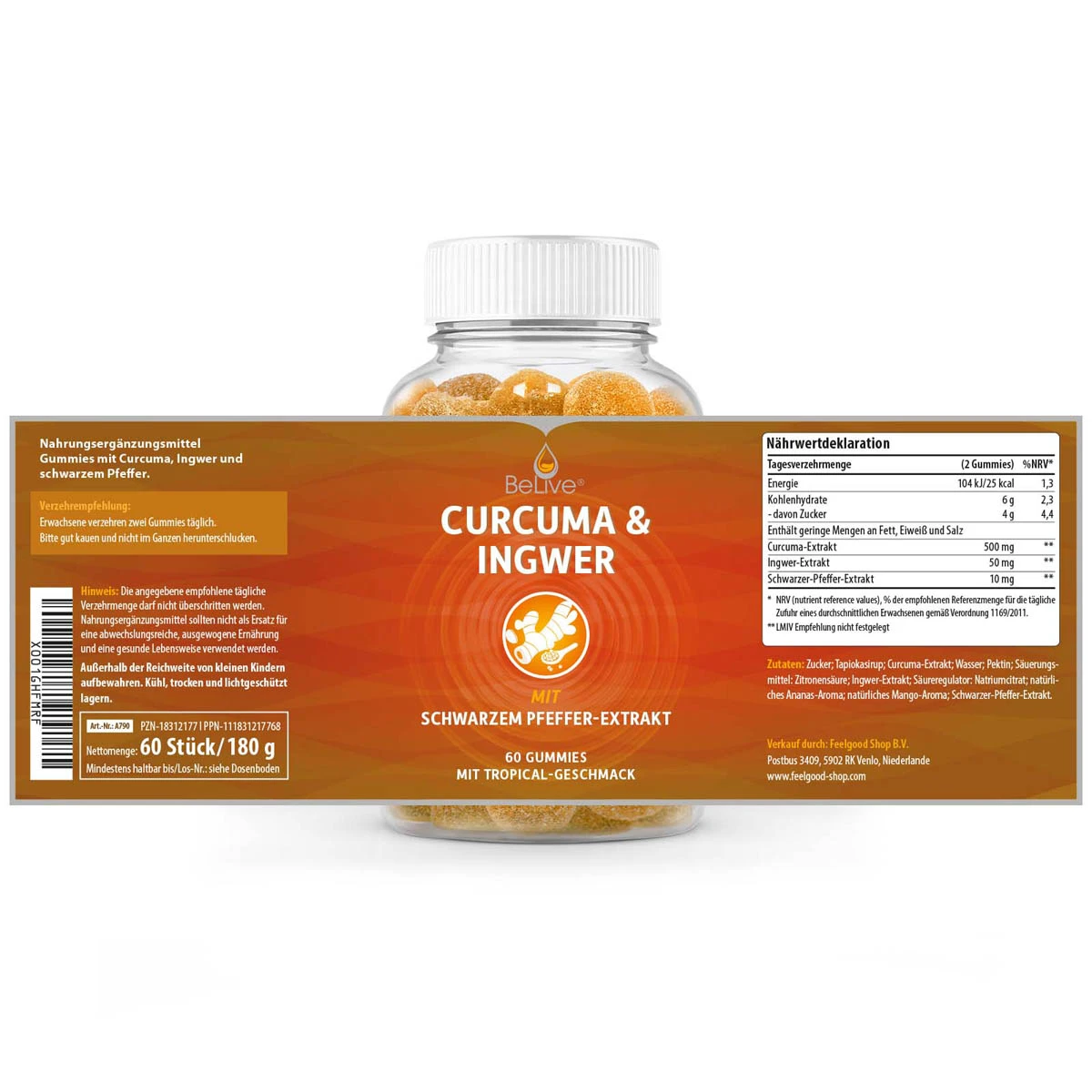 GOMMOSE ALLA CURCUMA E ALLO ZENZERO