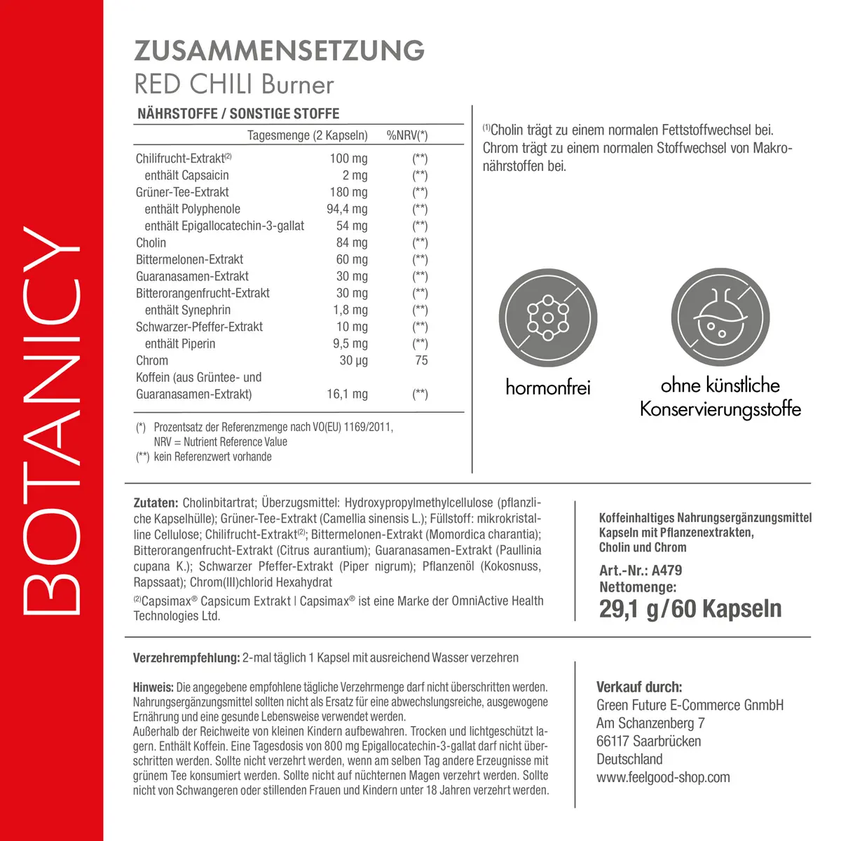 RED CHILI BURNER - Capsaicin Kapseln mit Capsimax