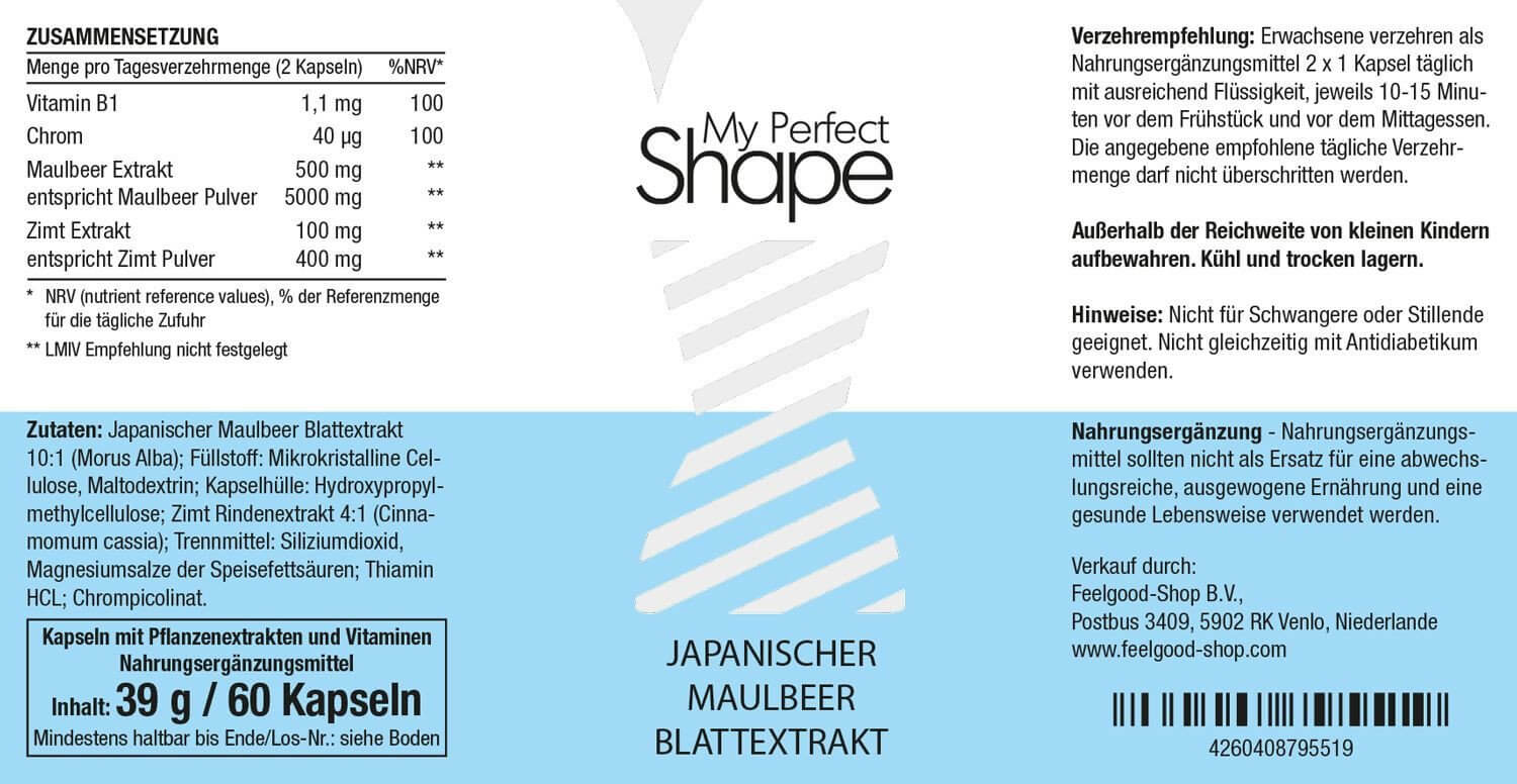 Japanischer MAULBEER Blattextrakt Etikett