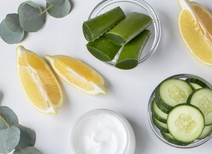 Vitactiv Natürlichkeit: Schälchen mit Gurke, Aloe Vera und Zitrone