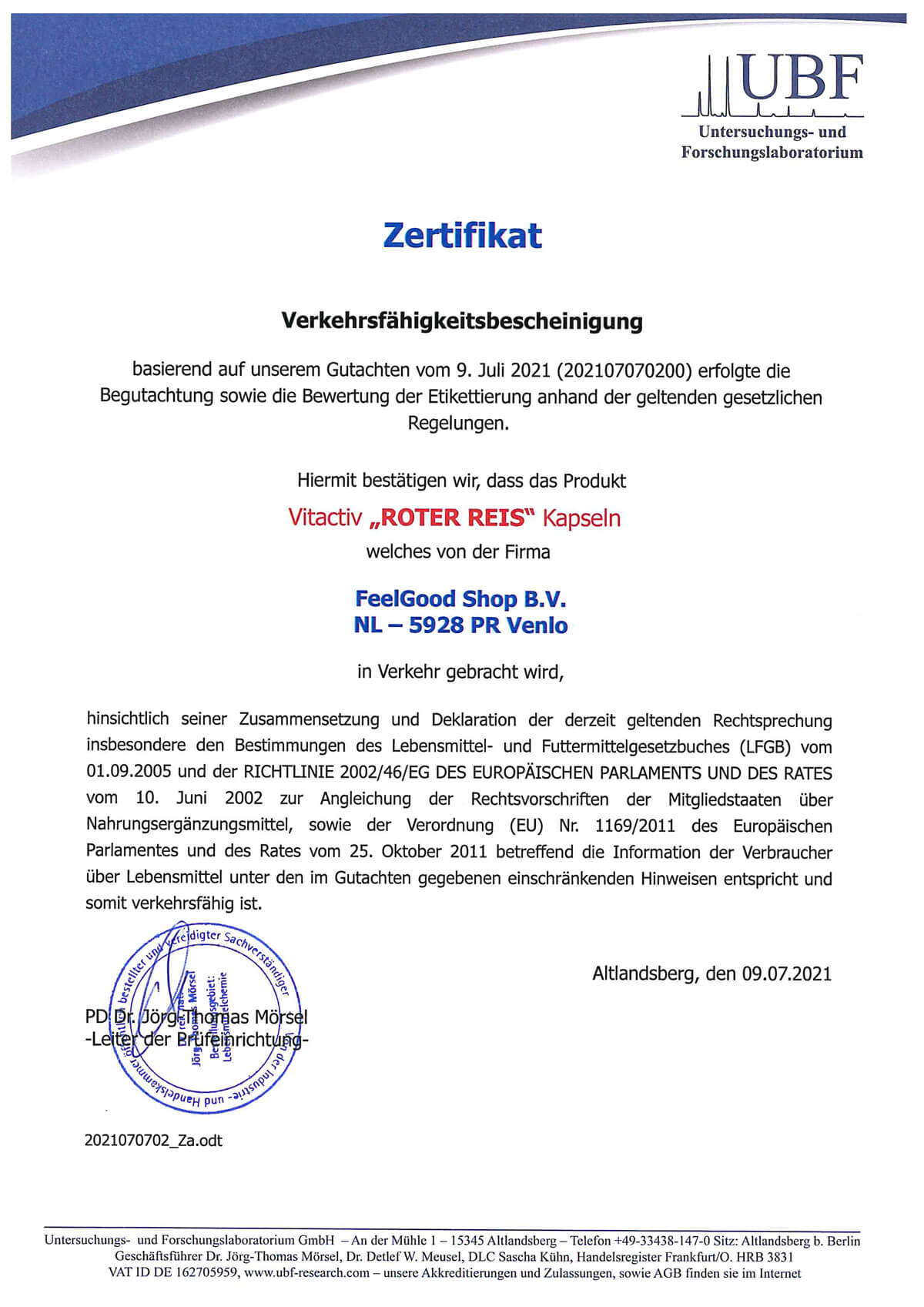 ROTER REIS (Monacolin K) + Cholin + Zink Zertifikat