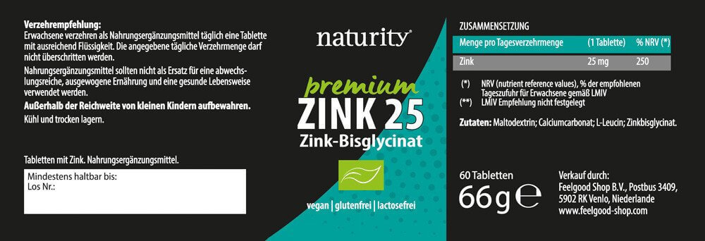 PREMIUM ZINK 25 Etikett