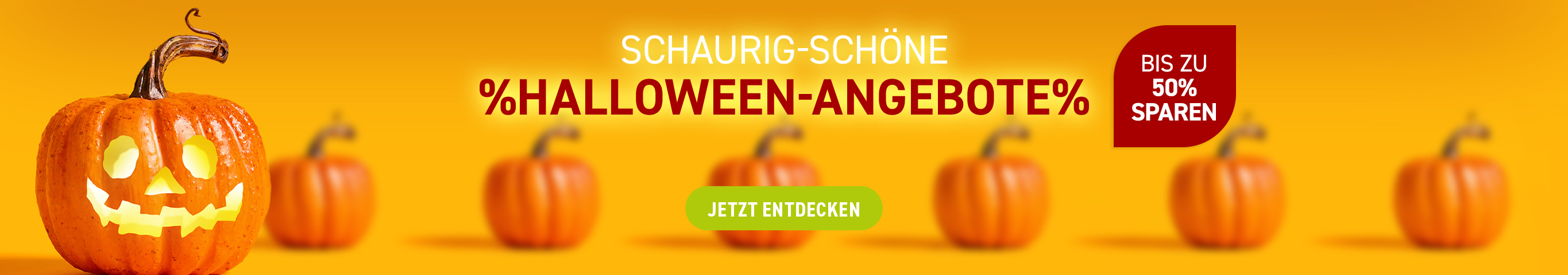 Schaurig-schöne Halloween-Angebote. Damit du gesund und fit bist, wenn du deinen Lieblingsmenschen einen ordentlichen Schrecken einjagst. Jetzt bis zu 50 % auf alle Nahrungsergänzungen sparen!