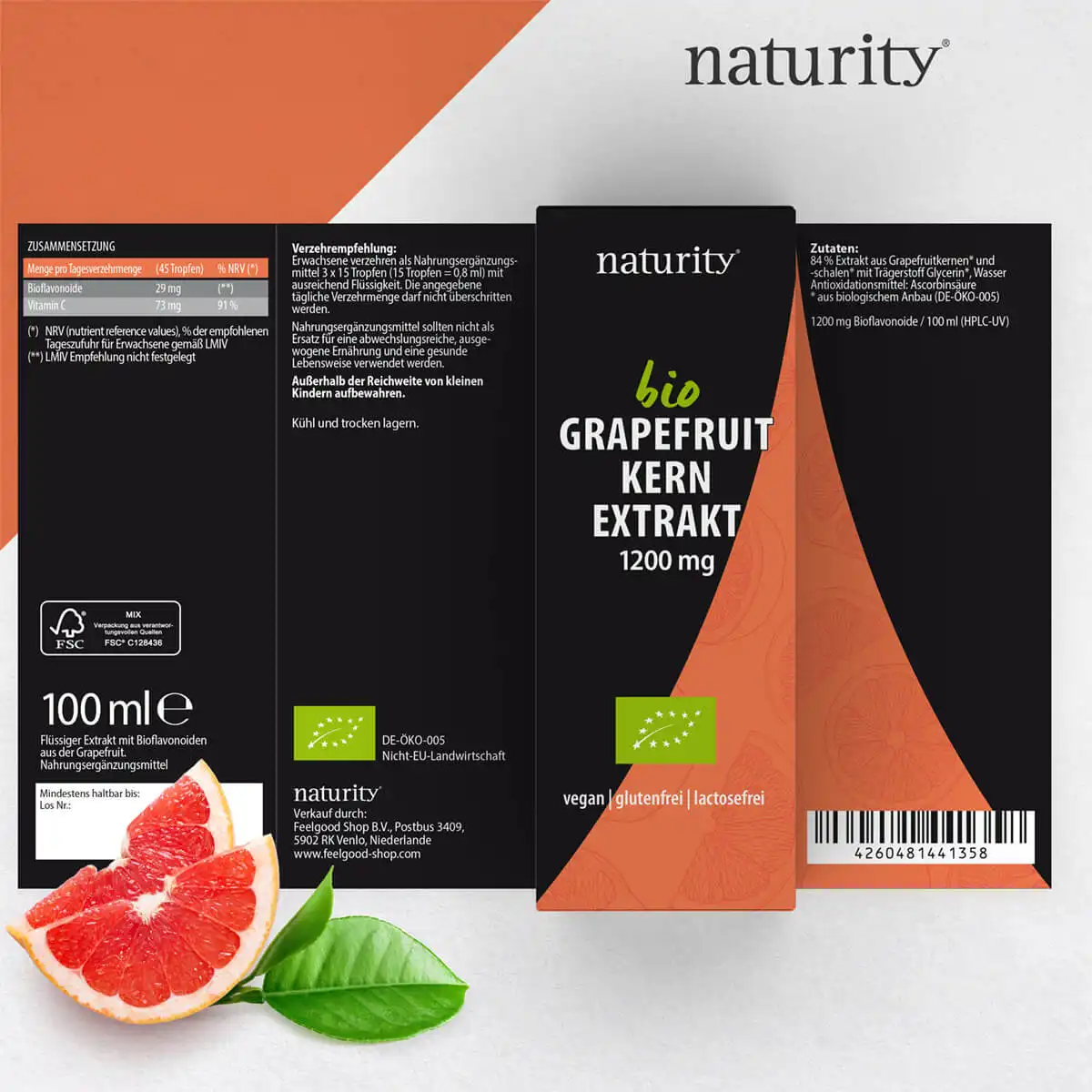 GRAPEFRUIT-KERN-EXTRAKT + Vitamin C 1200 BIO - 100 ml