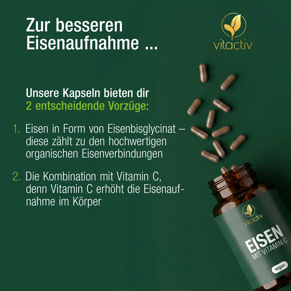 EISEN MIT VITAMIN C - Cápsulas de hierro
