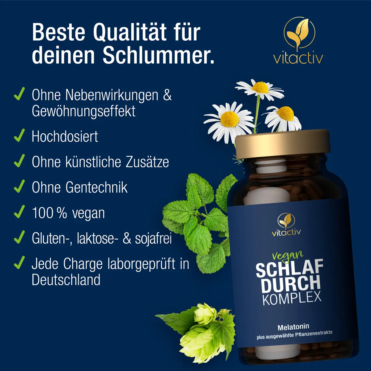 SCHLAFDURCH KOMPLEX – Melatonin Kapseln