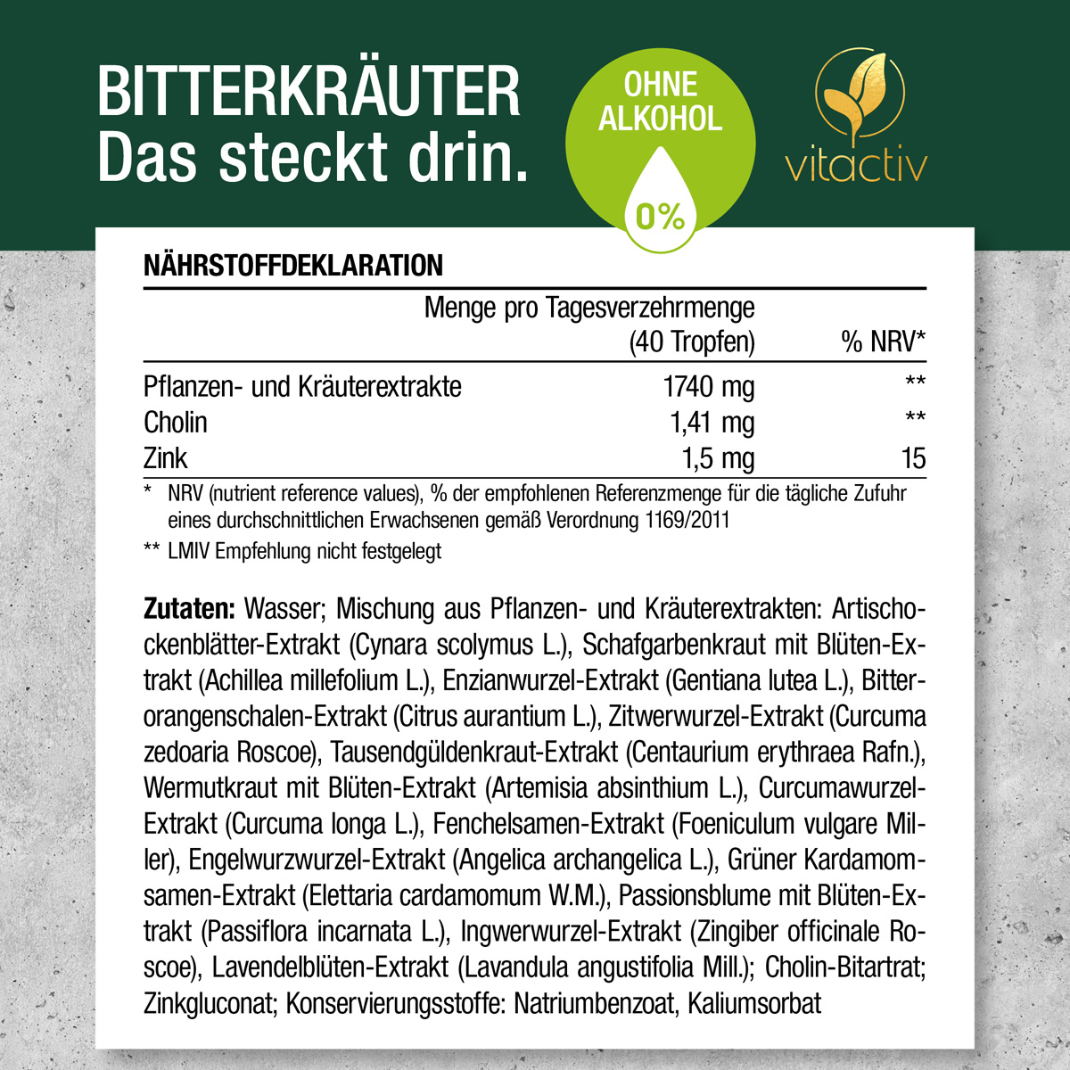 BITTERKRÄUTER – Bitterstoffe Tropfen