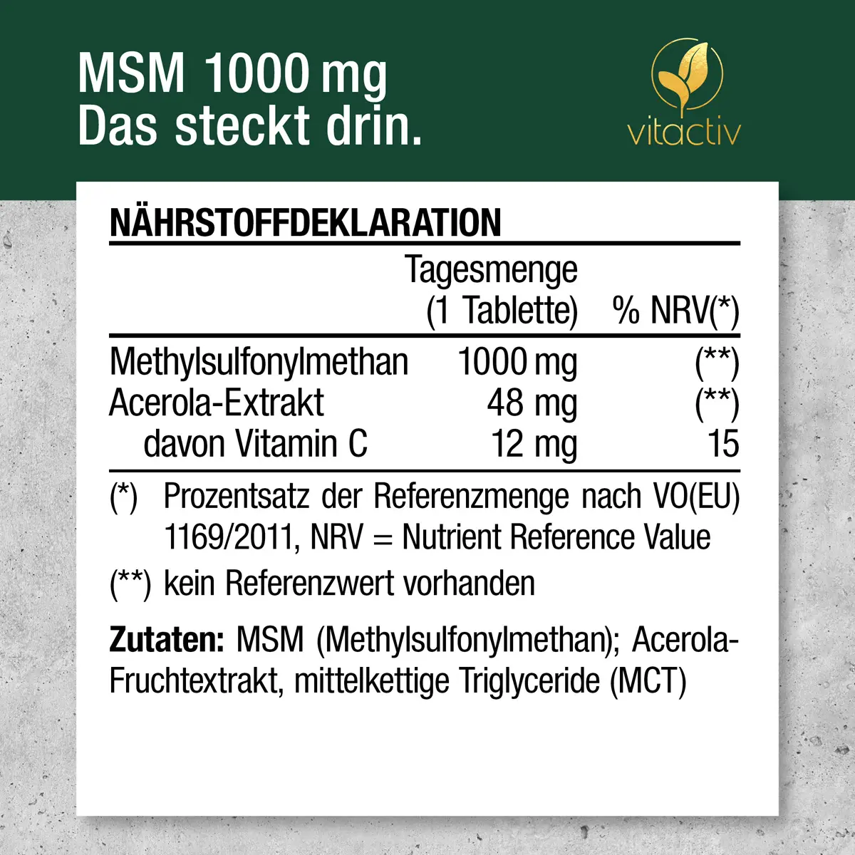 MSM 1000 mg