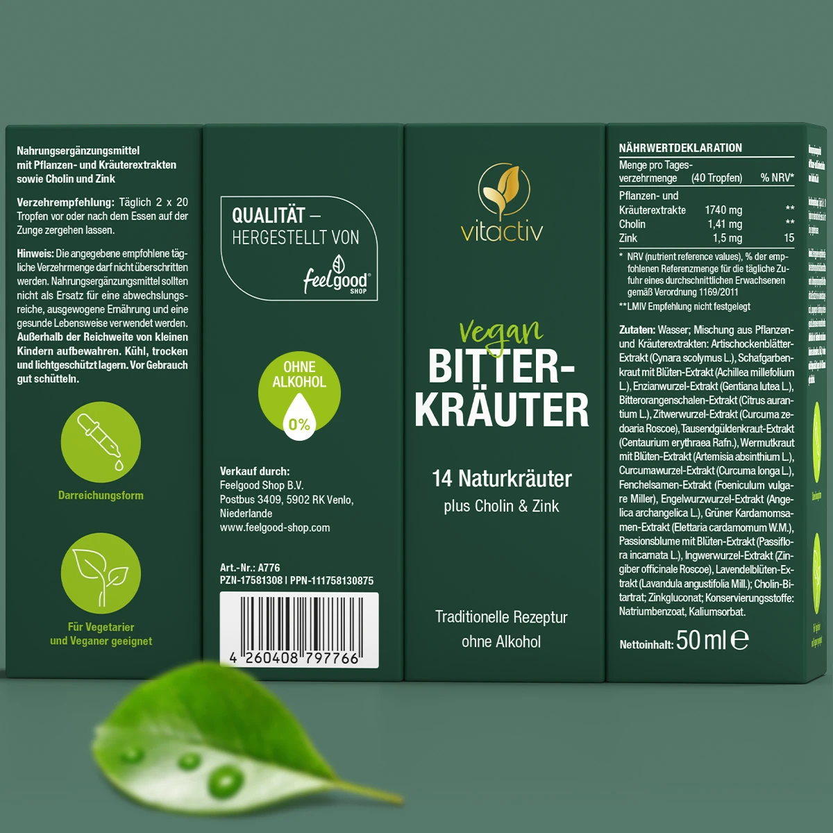 BITTERKRÄUTER – Bitterstoffe Tropfen ohne Alkohol
