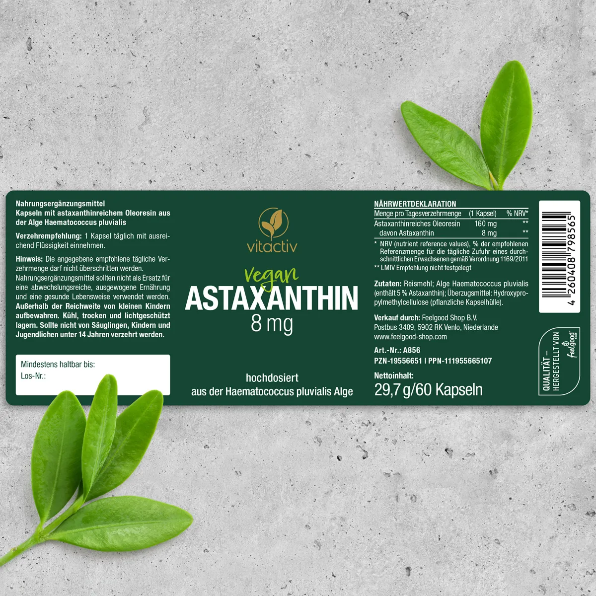 ASTAXANTHIN capsule 8 mg