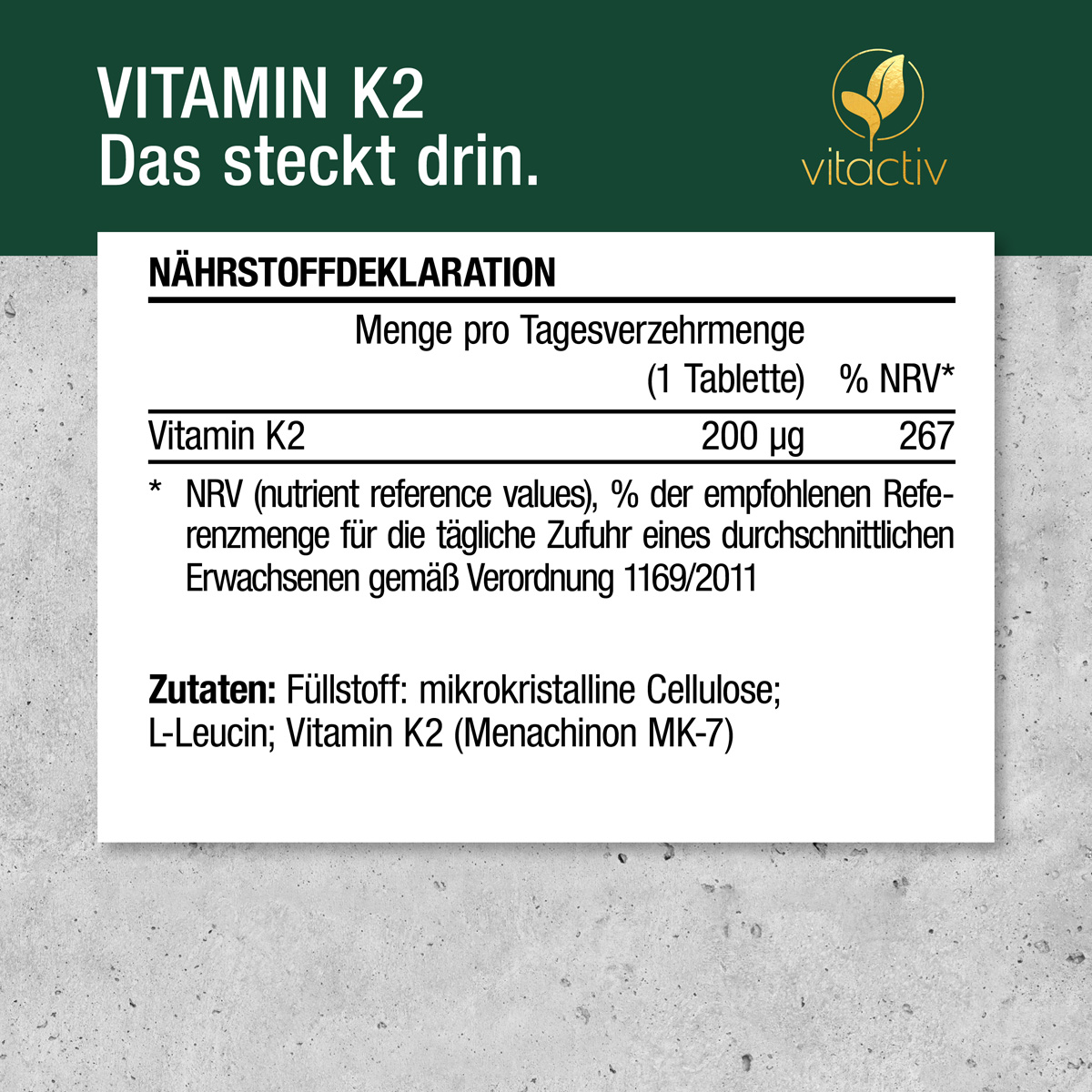 VITAMIN K2 Tabletten 200 µg