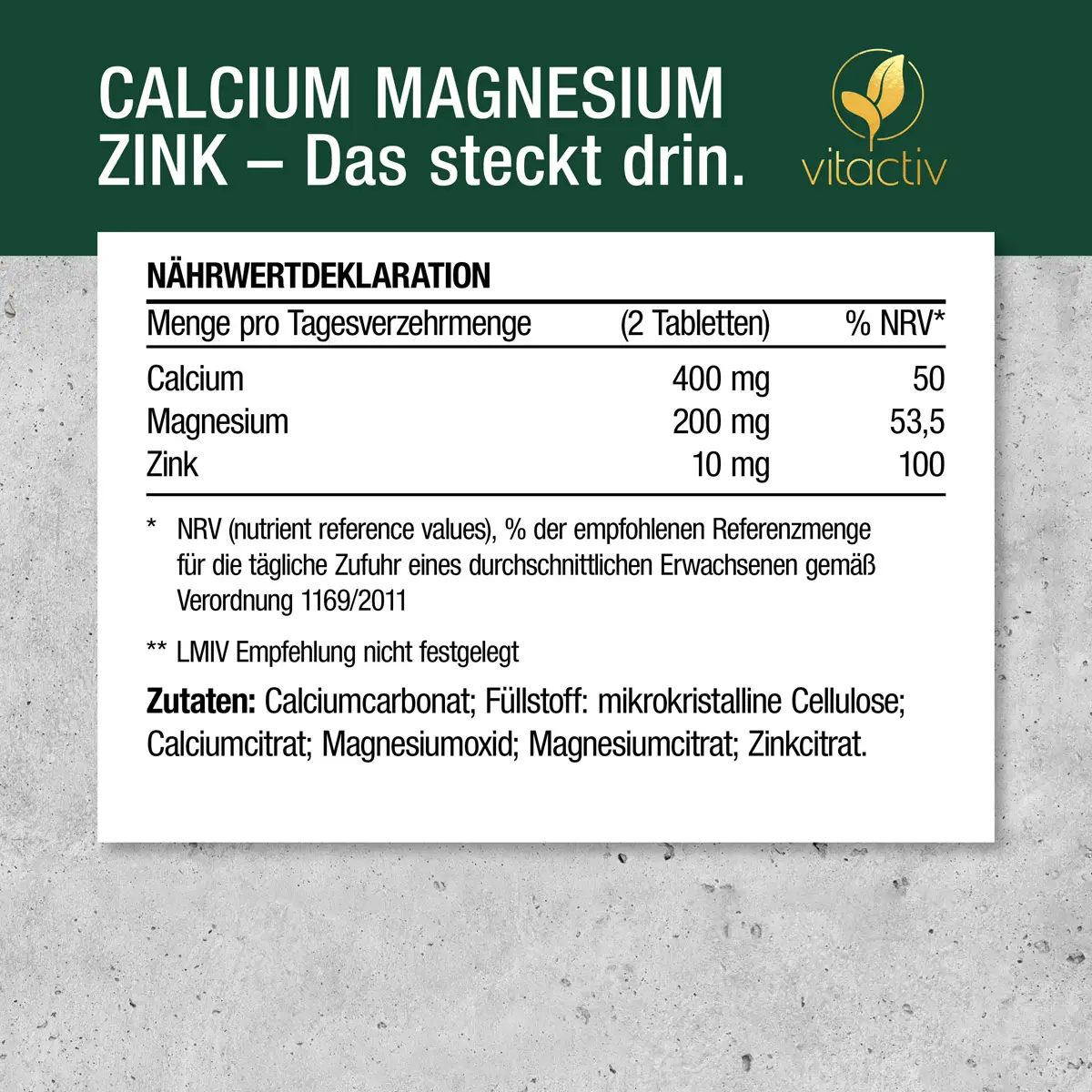 CALCIUM + MAGNESIUM + ZINK