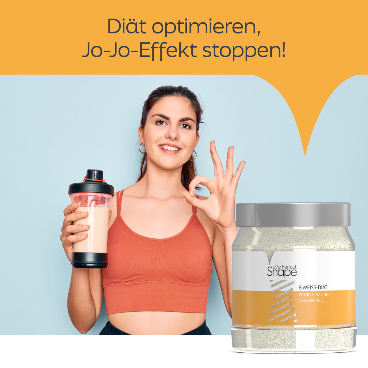 Protein diet shake - vanilla cream, 500 g