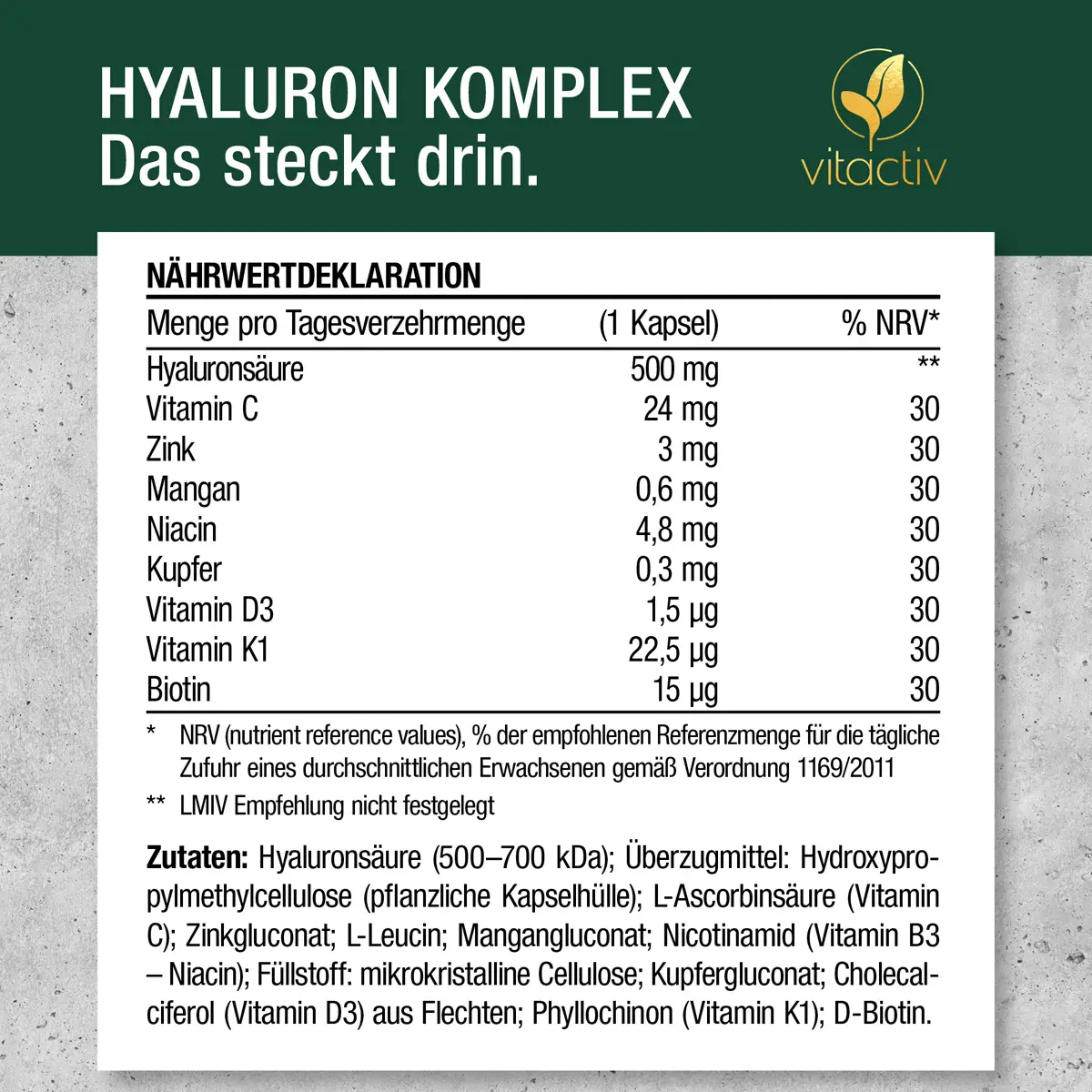 HYALURON COMPLEXE en gélules