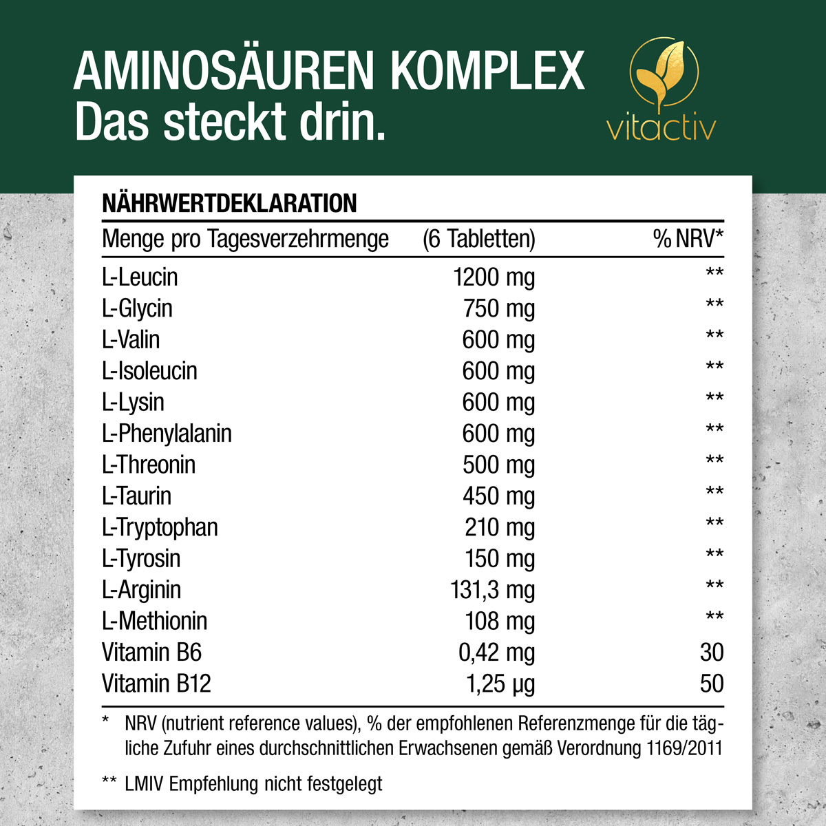 AMINOSÄUREN KOMPLEX - Tabletten