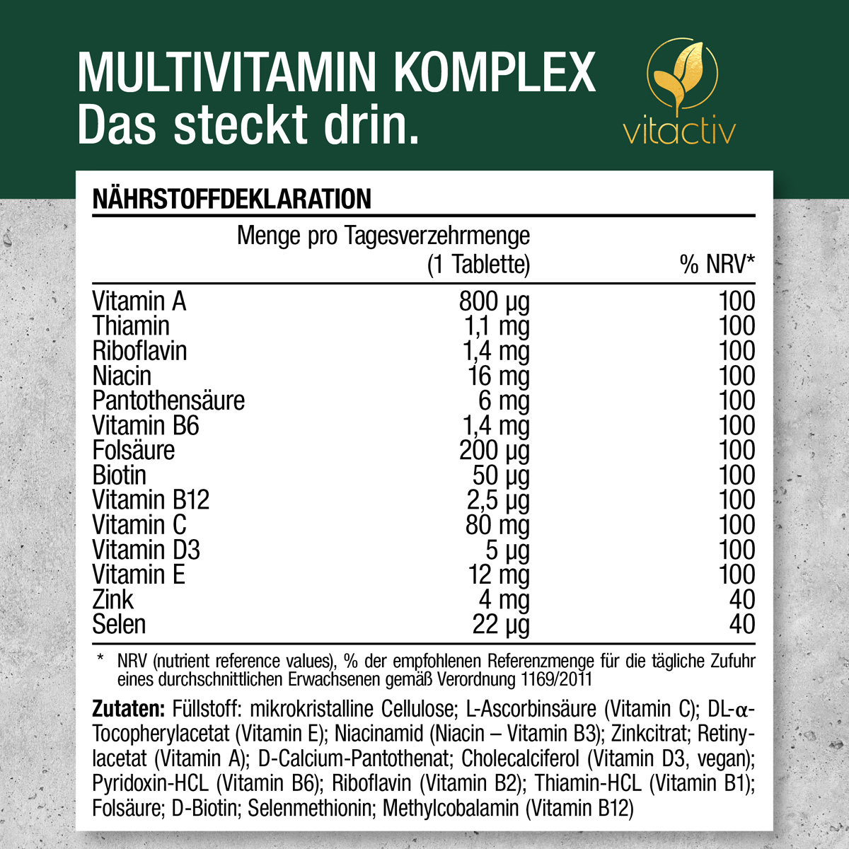 MULTIVITAMIN KOMPLEX Tabletten