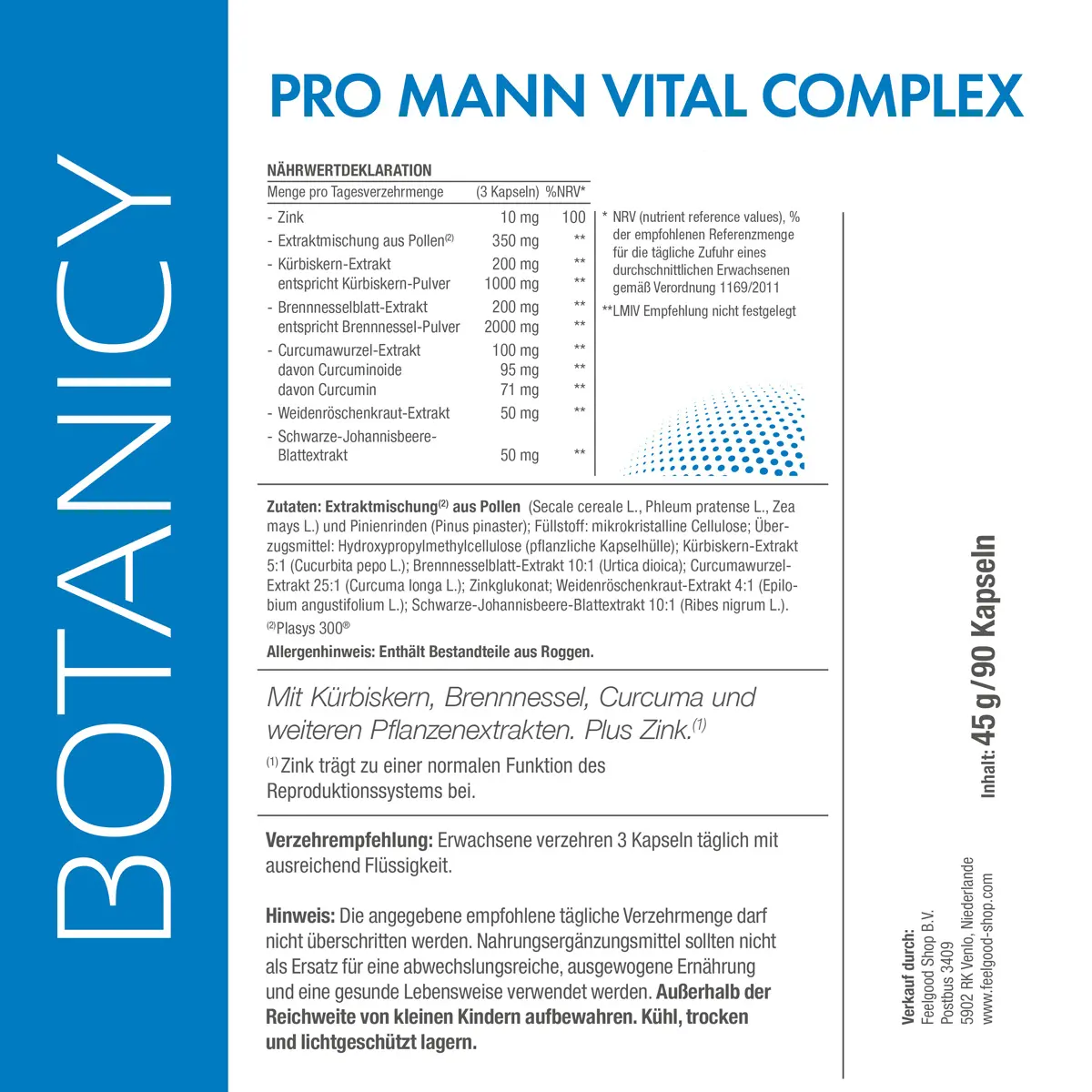 PRO MANN Vital Complex mit Plasys 300